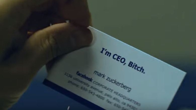 Carte de visite Mark Zuckerberg (the social network